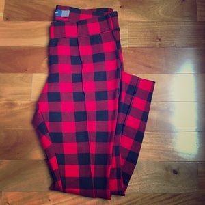 Old Navy Buffalo Plaid Ponte Stevie Skinny Pants